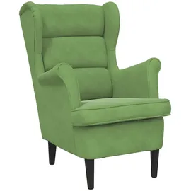 vidaXL Sessel Samt 66 x 84 x 84 cm hellgrün