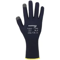 ASATEX Feinstrickhandschuhe für Smartphones und Touchscreens Größe 9 dunkelblau ( 8000503638 )