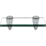 VINGO Glasregal Wandregale mit Halterung Glasboden Badregal Bad Ablage Glasablage Regal Glas Badablage Glasscheibe Halterung Regale Klarglas