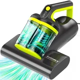 HYCHIKA Milbensauger für Matratzen - 16kPa Milbensauger mit UV-C-Licht, Ultraschall,60°C Heißluft,Matratzensauger,doppelter Zyklon,entfernt 99,2% der Allergene für Matratzen,Betten,Sofas