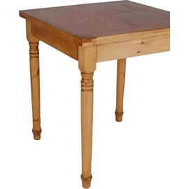 MiaMöbel Mexico Esstisch 80x80cm Massivholz Pinie Mexiko Möbel Mexikanisch