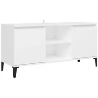 Furnicato TV-Schrank mit Metallbeinen Weiß 103,5x35x50 cm