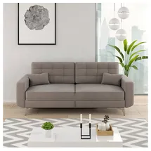 VitaliSpa Schlafsofa York Webstoff braun