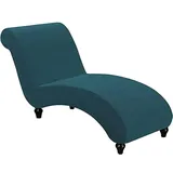 YSLLIOM Chaiselongue Schonbezüge, Liegesessel Stuhlbezug, Relaxliege Deluxe Stuhlbezüge, Schonbezug Stretch rutschfest, Maschinenwaschbar (Tiefgrün)