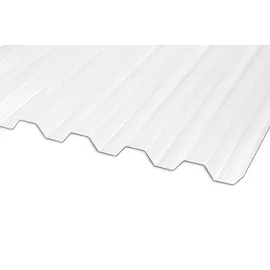 Gutta Polycarbonat Wellplatte Trapez 76/18 450 x 95 cm transparent