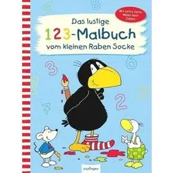 ESSLINGER 33502 RABE SOCKE - Das lustige 1 2 3-Malbuch vom Raben Socke