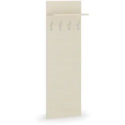 Garderobenwand PRIMO, 4 Kleiderhaken, Ablage, Birke