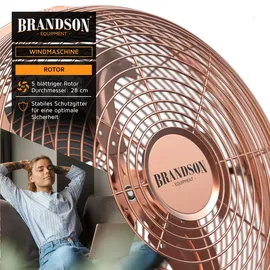 Brandson Windmaschine 34,5 cm Standventilator Kupfer