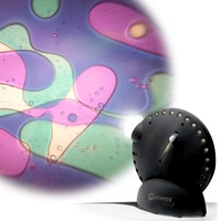 Mathmos Space Projektor in Schwarz mit Lavalampen Effekt Violett/Grün