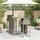 vidaXL Gartenbar-Set 3-tlg. Grau