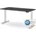 assmann büromöbel ASSMANN Elektrisch höhenverstellbarer Kinderschreibtisch JUNIOR Curved Anthrazit Weiß, 140x80cm, Memoryfunktion, Kollisionsschutz, 2-fach-Motorik - Schwarz