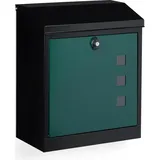 Relaxdays Briefkasten groß Grün,Schwarz