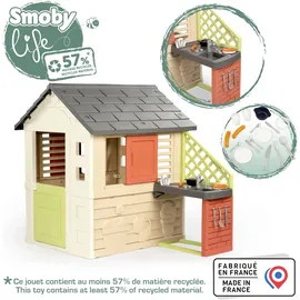 Smoby Spielhaus Smoby Life Natur mit Küche Kunststoff