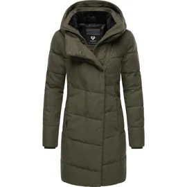 Ragwear Wintermantel Pavla Coat stylischer Damen Steppmantel in Woll-Optik grün XXL (44)