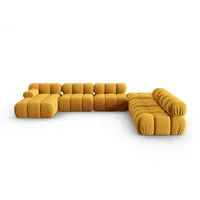 Micadoni Ecksofa Bellis, modular Panorama 7-Sitzer gelb