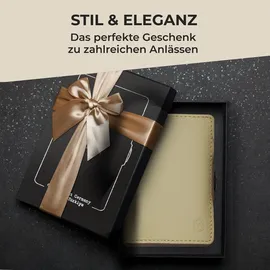 slimpuro Geldbörse Herren, Slim Wallet mit RFID Schutz, Leder-Geldbörse Herren Klein mit Münzfach, Portmonee für Herren und Damen, Kartenetui &... - Grün