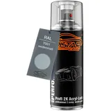 TRISTARcolor RAL 7001 Silbergrau seidenmatt 2K Acryl Spraydose Sprühdose Spritzlack Sprühlack 400 ml schnelltrocknend