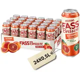 VELTINS Fassbrause Blutorange Alkoholfrei, EINWEG (24 x 0,5 l Dose) – Erfrischungsgetränk mit fruchtig-saftiger Blutorangennote & feinherber Zitrusfrische, 0,0% Alkohol – limitierte Sommer-Edition