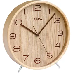 Funktischuhr AMS "F5118", beige, Tischuhren, Wohnzimmer, Esszimmer
