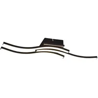 Trio Reality LED-Deckenleuchte Route 3-flammig Schwarz Matt 56 cm