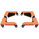 4 Stück Möbelrollen Schwerlast, Möbel Transportroller Set, Mover Schreibtischschrank Ecke Dolly Möbel Dollies Roller, Maximale Tragfähigkeit 650kg, Transportrollen Rollen für Möbel