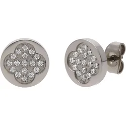 Paar Ohrstecker TITANIA "Ohrringe", grau (titanfarben), Ohrringe, Damen, Titan