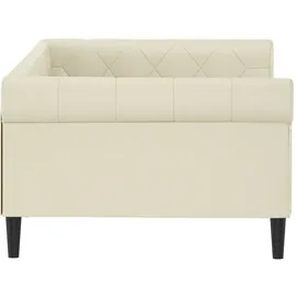 vidaXL Tagesbett Creme 100x200 cm Kunstleder