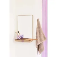 DESIGN LETTERS - Hänge- oder Standspiegel mit Ablage, beige