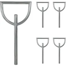 Trutzholm Fahrradständer 5x Fahrradanlehnbügel 115 x 56 cm Ø 60 mm grau
