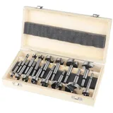 luxuskollektion Forstnerbohrer Set Holz Aufbewahrungskoffer 15tlg. 10-50 mm