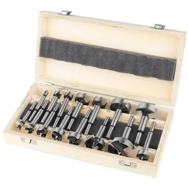 luxuskollektion Forstnerbohrer Set Holz Aufbewahrungskoffer 15tlg. 10-50 mm