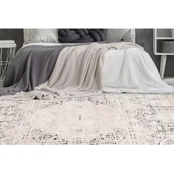 Teppich ARTE ESPINA "Palace 400", grau (multi, anthrazit), B:80cm H:13mm L:150cm, Polypropylen, Teppiche, Soft Touch, Vintage-Design, dezente Farben
