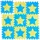 Relaxdays Puzzlematte Sterne Blau,Gelb