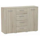 matkam Kommode 120 x 84,5 x 35 cm Sonoma Eiche