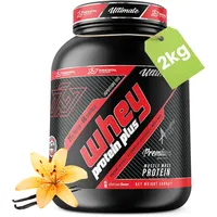 IMMORTAL NUTRITION Whey Protein Plus 2000g - Protein Pulver mit 21 g pro Portion - Whey, Milch- & Weizenprotein - Fitness Protein Shake mit geringem Fett- und Zuckergehalt – Vanille