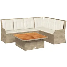 vidaXL Garten-Lounge-Set 5-tlg. beige