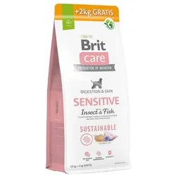 BRIT CARE Sustainable Sensitive Insect & Fish 2x12kg+2kg