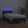 vidaXL Boxspringbett mit Matratze & LED Schwarz 90x200 cm Kunstleder