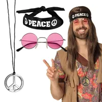 Boland Hippie Kostüm Zubehörset Unisex Einheitsgröße