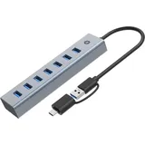 Conceptronic USB-Hub 7-Port 3.0/C->7x3.0 +TypC 5Gbps USB-A x 7