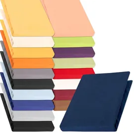Aqua-Textil Spannbettlaken Jersey 120 x 200 - 130 x 220 cm dunkelblau
