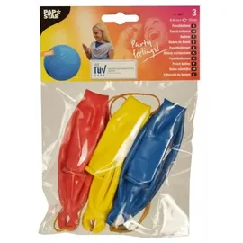 Papstar Punch Ballons Ø 40 cm 3 St. Farbig sortiert