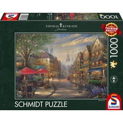 Schmidt Spiele Puzzle 1000 Teile Schmidt Spiele Puzzle Thomas Kinkade Cafe in München 59675, 1000 Puzzleteile
