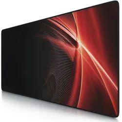 CSL Gaming Mauspad, XXL, Mousepad, 900 x 400 x 3 mm, Tischunterlage, abwaschbar, Rote Grafik