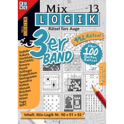 Mix Logik 3Er-Band.Nr.13 - Conceptis Puzzles  Kartoniert (TB)