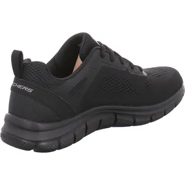 SKECHERS Track BROADER Sneaker, Black Mesh/Pu, 41 EU