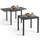 Tectake Aluminium-Gartentisch ausziehbar 70–140 x 70 x 75 cm Dunkelgrau