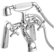 PaulGurkes Nostalgie Retro Wannenrandarmatur Silber