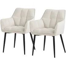 ML-Design Esszimmerstuhl Frotteestoff Creme