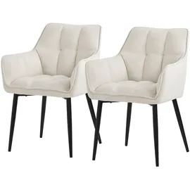 ML-Design Esszimmerstuhl Frotteestoff Creme